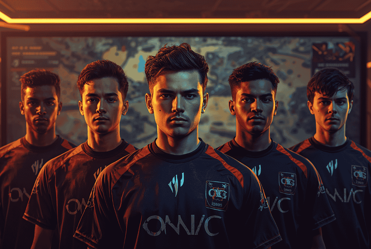 Pemain Onic Esports sedang berdiskusi strategi di ruang latihan