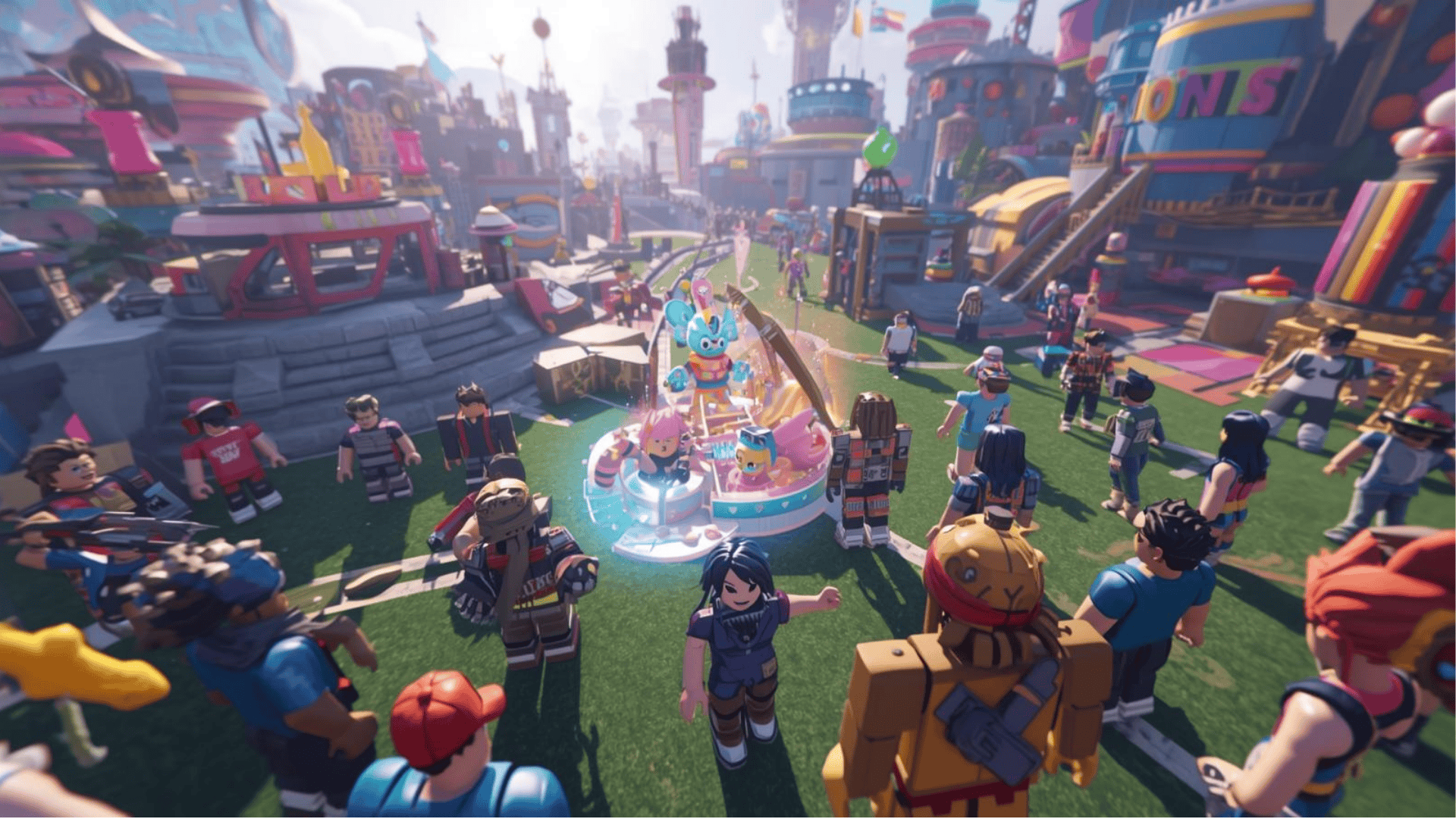 Update game Roblox bulan ini dengan suasana map yang ramai pemain