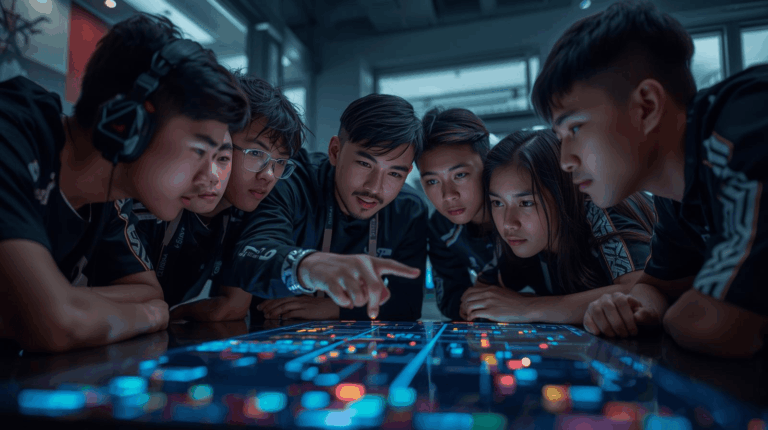 Tim esports muda Indonesia berdiskusi strategi bersama pelatih